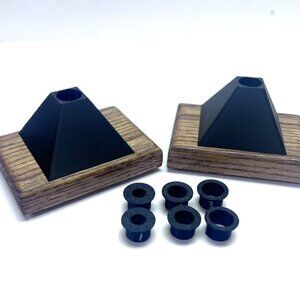 X2 - TWIN PAK - Free Shipping - Pen Holders Pyramid Single Pen holder - Oak base
